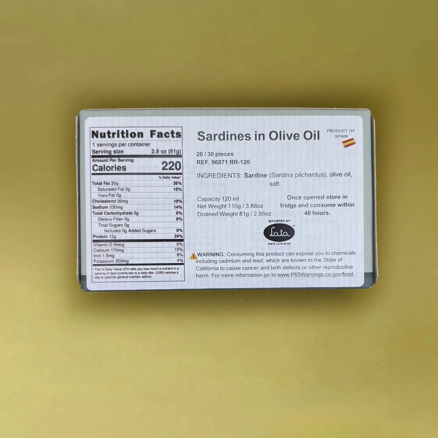 A Conserveira Selección Small Sardines in Olive Oil 20/30 pieces - Image 2