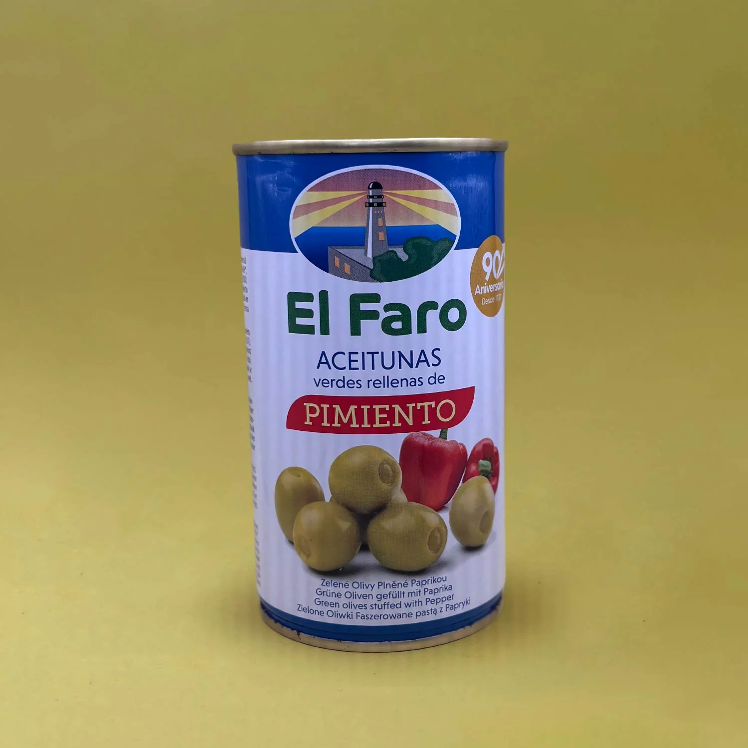El Faro Manzanilla Olives Stuffed with Roasted Red Pepper