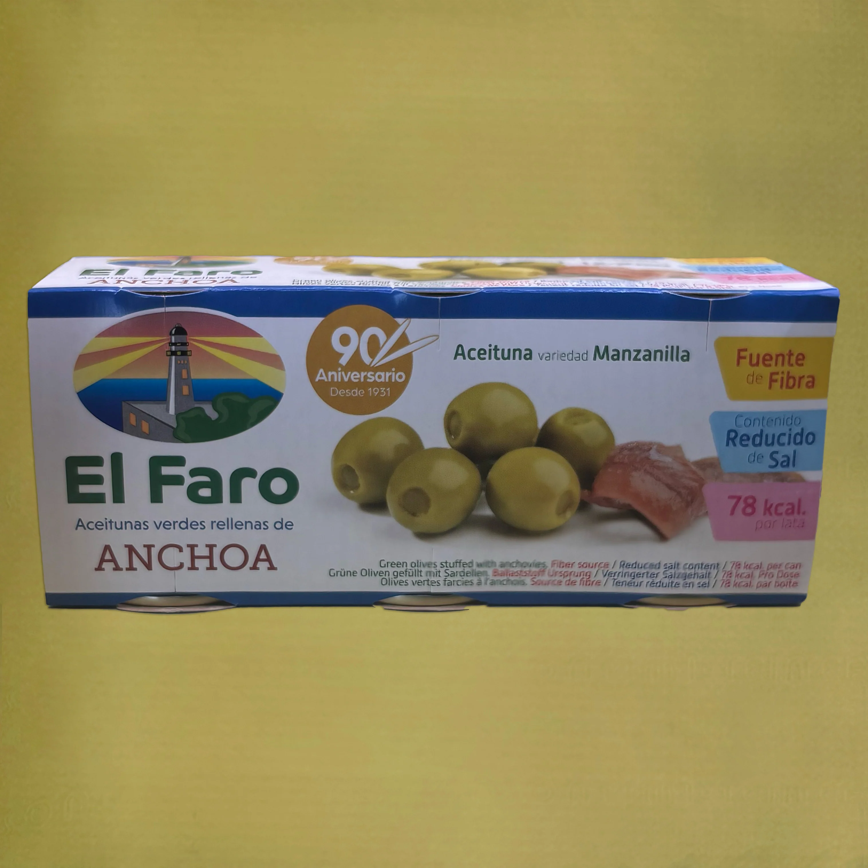 El Faro Manzanilla Olives Stuffed with Anchovy - Image 3