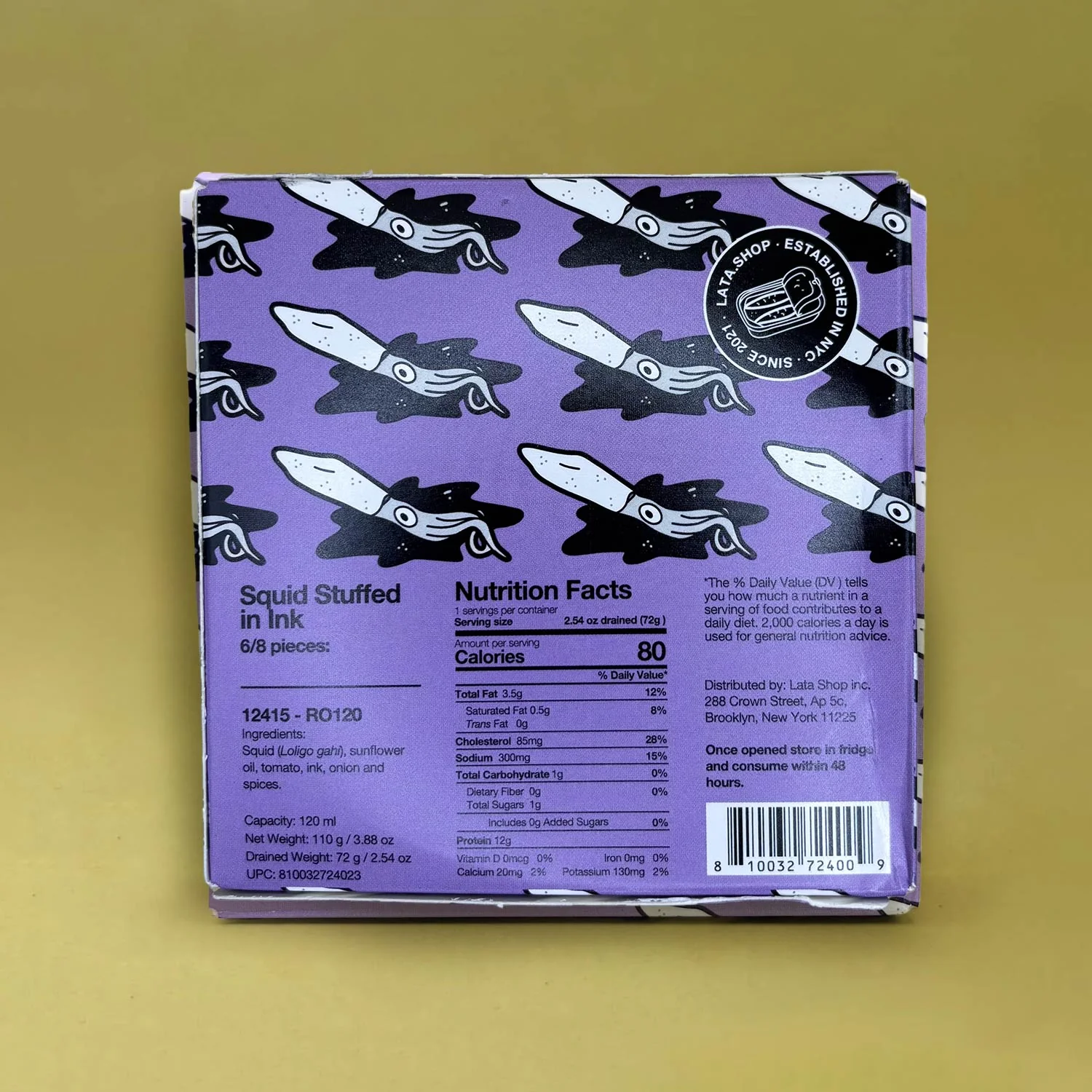 Lata Stuffed Squid in Ink - Image 4
