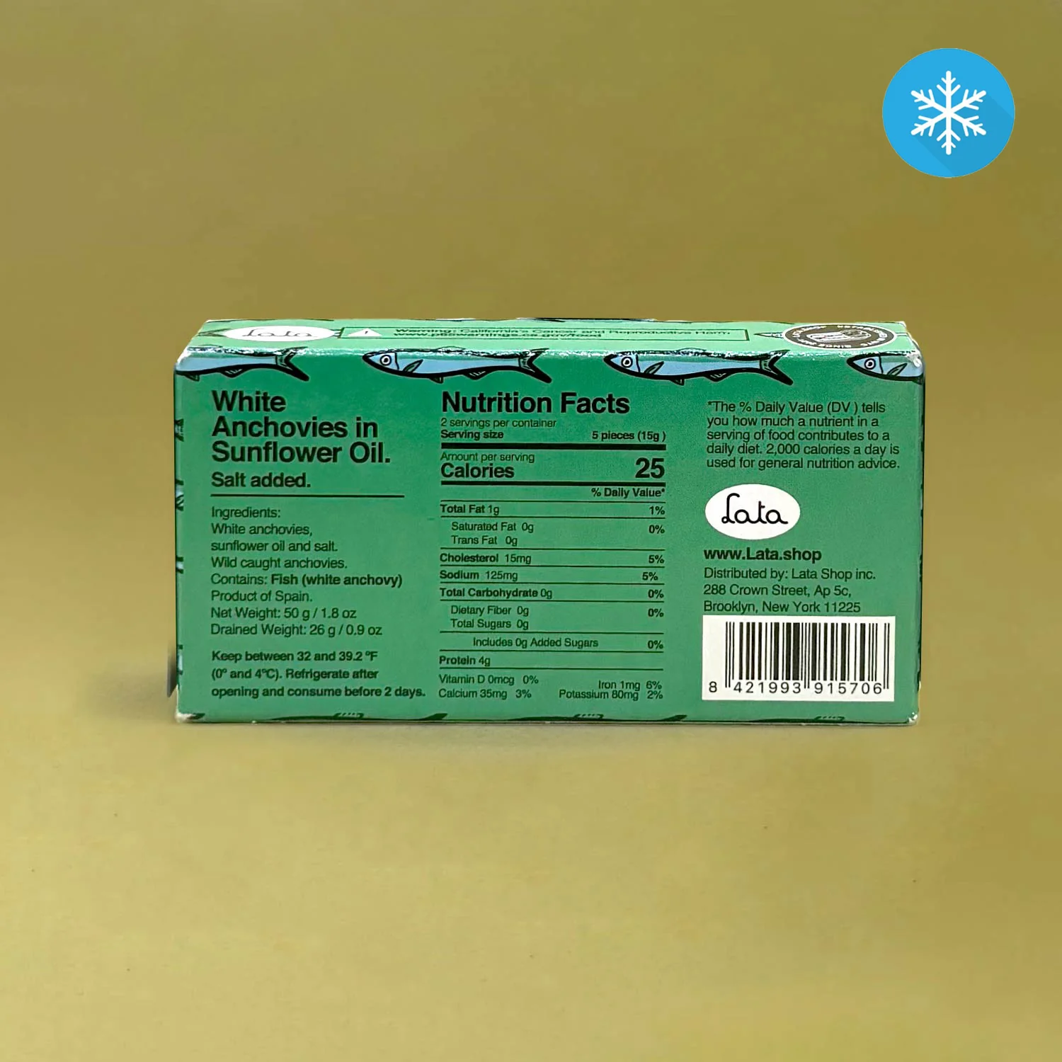 Lata White Anchovies (Boquerones) in Sunflower Oil - Image 5
