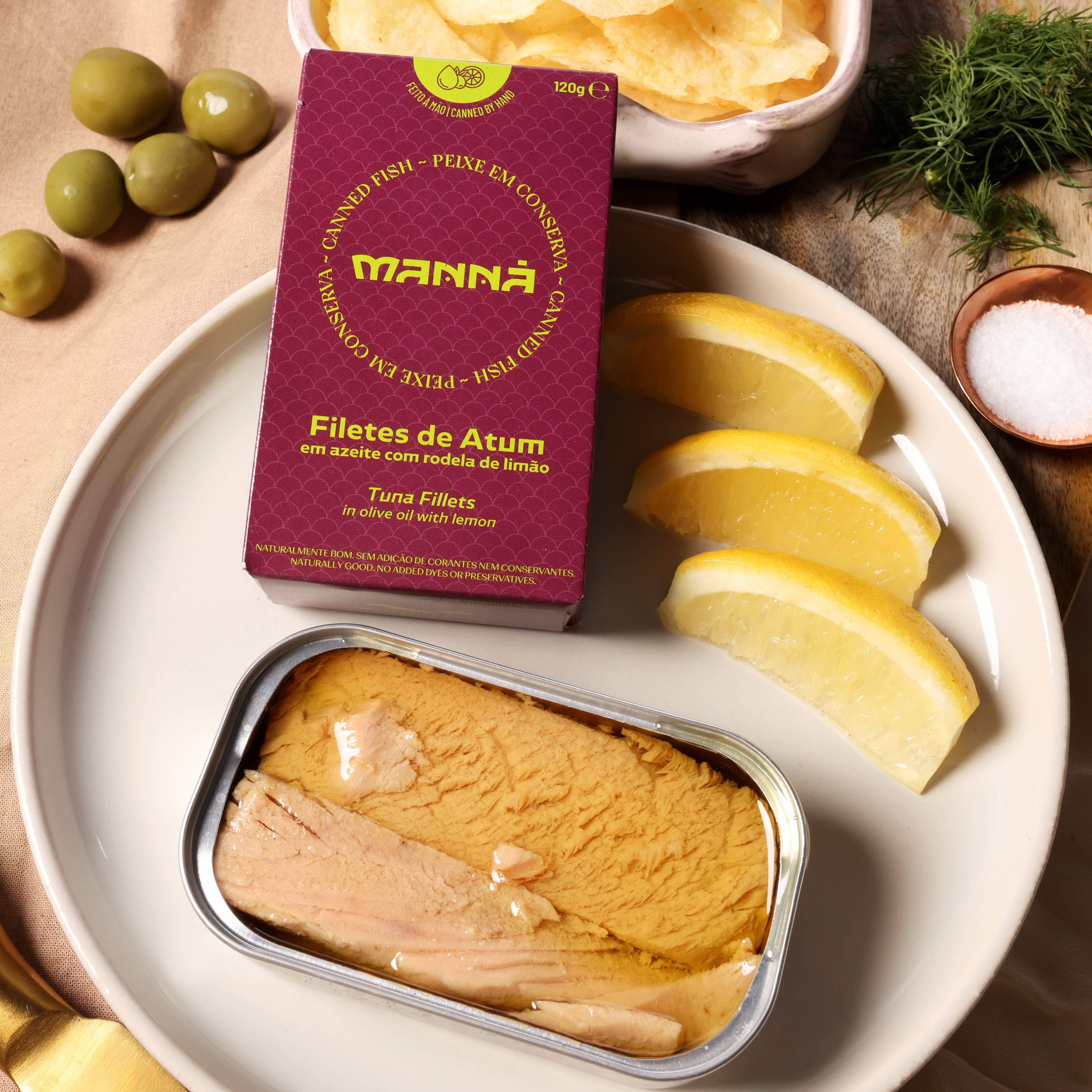 Manná Tuna Fillets in Olive Oil with Lemon Slice - Image 2
