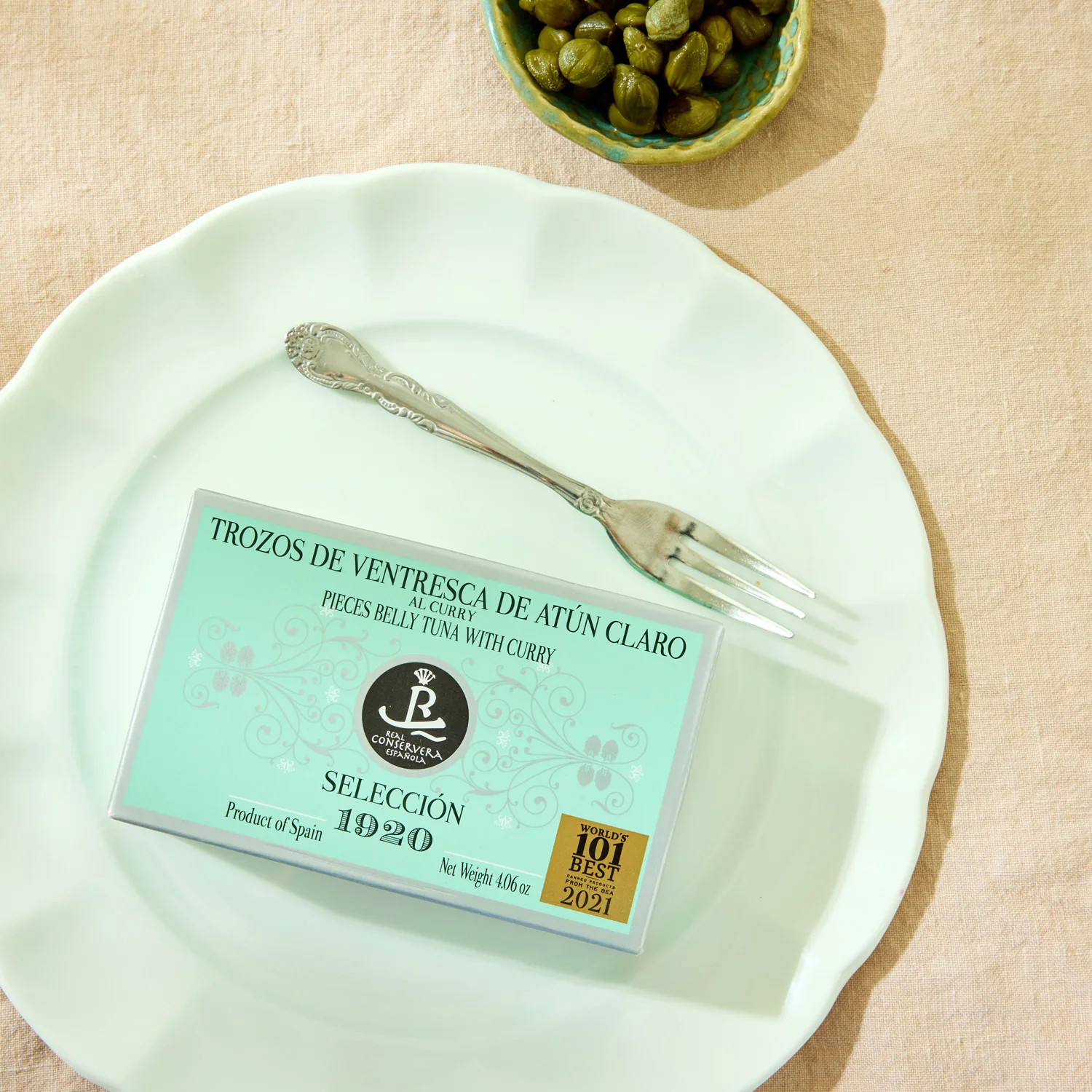 Real Conservera Española Light Tuna Belly Pieces with Curry - Selección 1920