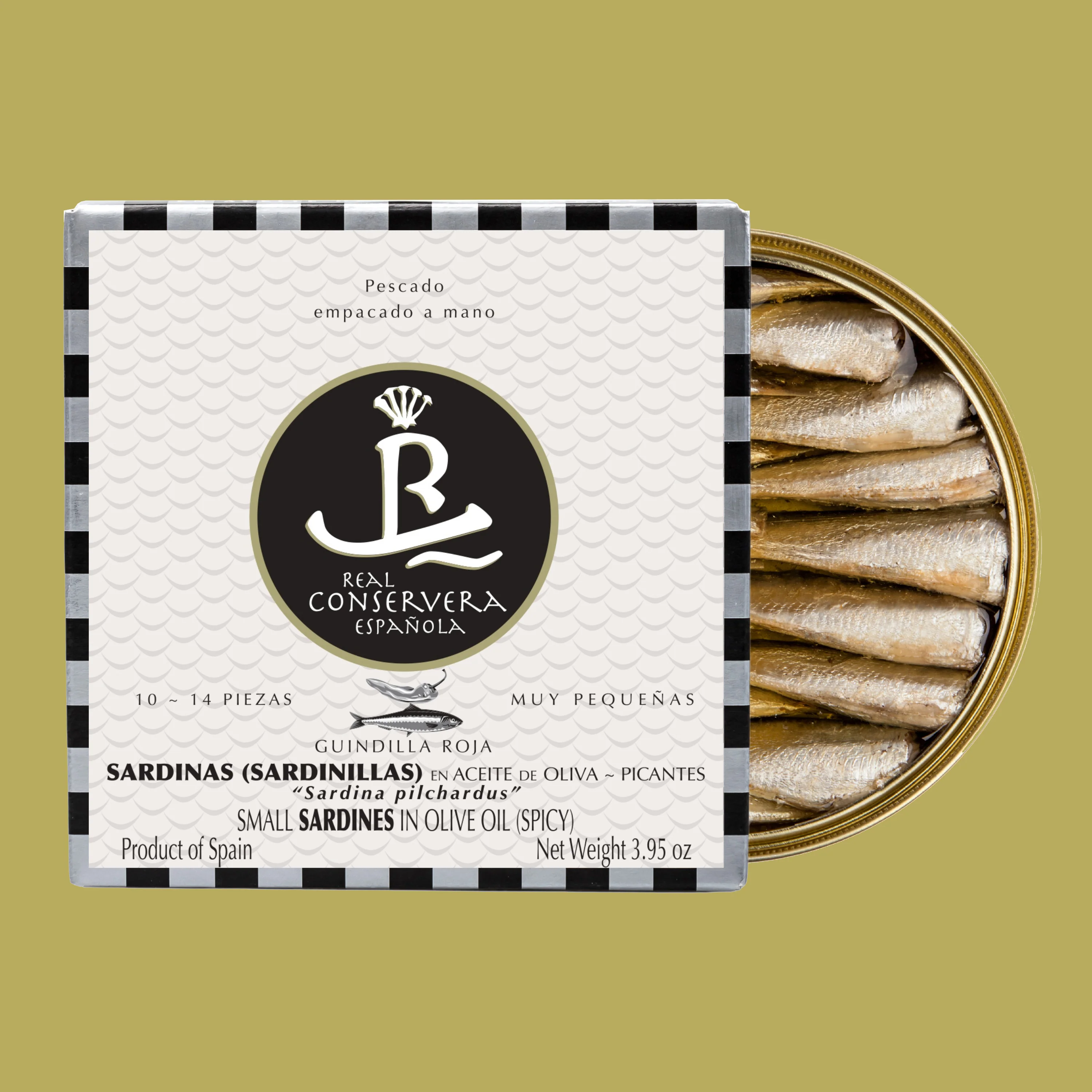 Real Conservera Española Small Sardines in Spicy Olive Oil 10/14 - Image 3